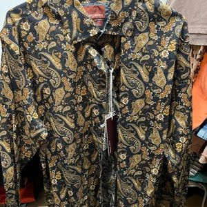 Designed dress shirt very nice never worn with tags